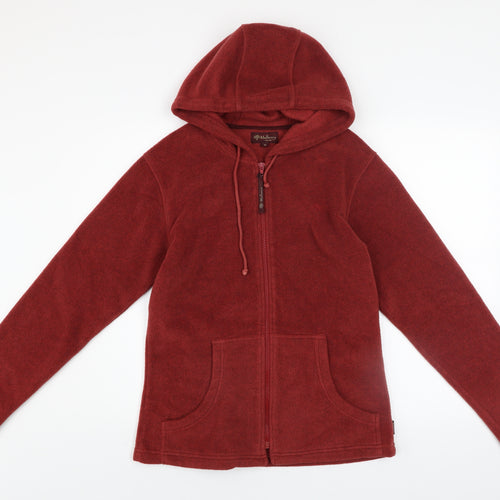 Mulberry Men's Red Wool Hooded Zip Jacket Size M