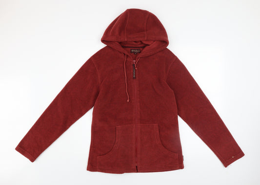 Mulberry Men's Red Wool Hooded Zip Jacket Size M