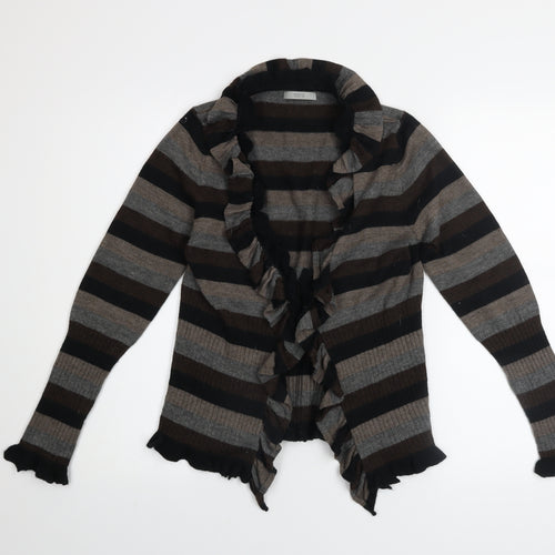 Marks and Spencer Women’s Brown Striped Ruffle Cardigan UK 14