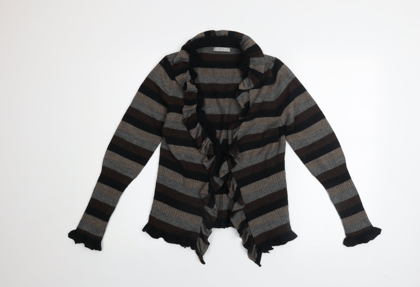 Marks and Spencer Women’s Brown Striped Ruffle Cardigan UK 14