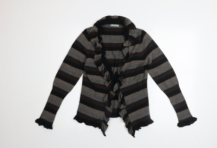 Marks and Spencer Women’s Brown Striped Ruffle Cardigan UK 14