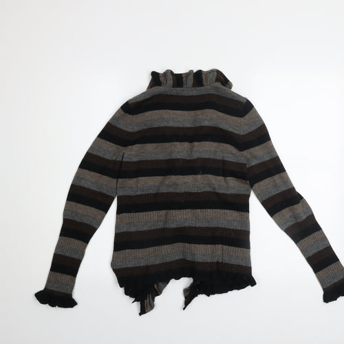 Marks and Spencer Women’s Brown Striped Ruffle Cardigan UK 14