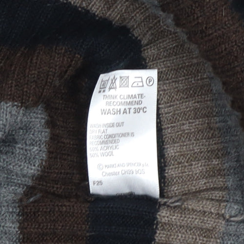 Marks and Spencer Women’s Brown Striped Ruffle Cardigan UK 14