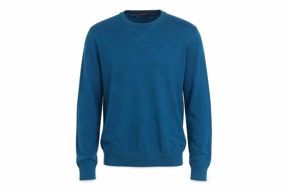 GAP Men's Blue Cotton Cashmere Crew Neck Jumper Size L