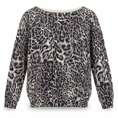 Wallis Women’s Grey Animal Print Petite Jumper Size S