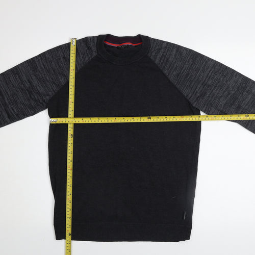 Ted Baker Men's Black Cotton Blend Crew Neck Jumper Size L