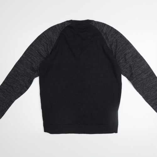 Ted Baker Men's Black Cotton Blend Crew Neck Jumper Size L