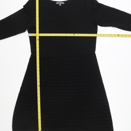 Laura Ashley Women’s Black Size 14 Fit & Flare Knit Dress