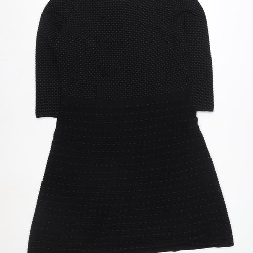 Laura Ashley Women’s Black Size 14 Fit & Flare Knit Dress