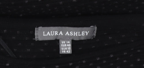 Laura Ashley Women’s Black Size 14 Fit & Flare Knit Dress