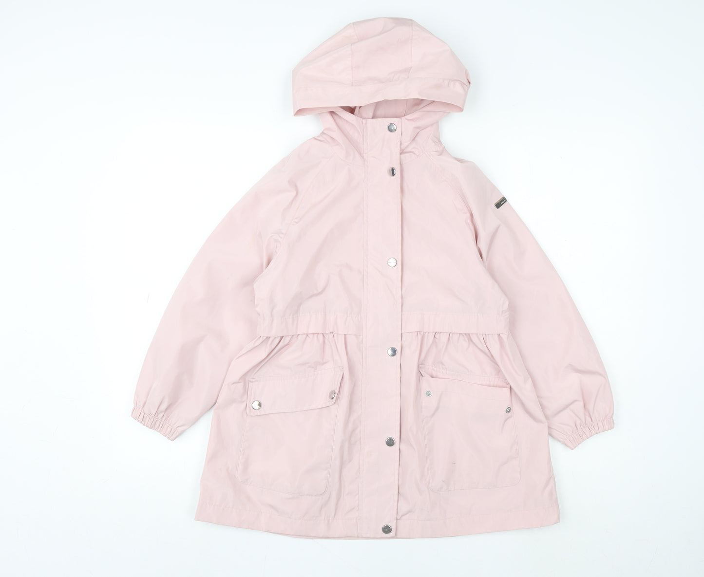 NEXT Girls Pink Hooded Rain Coat 3-4 Years Waterproof Mid-Length Jacket