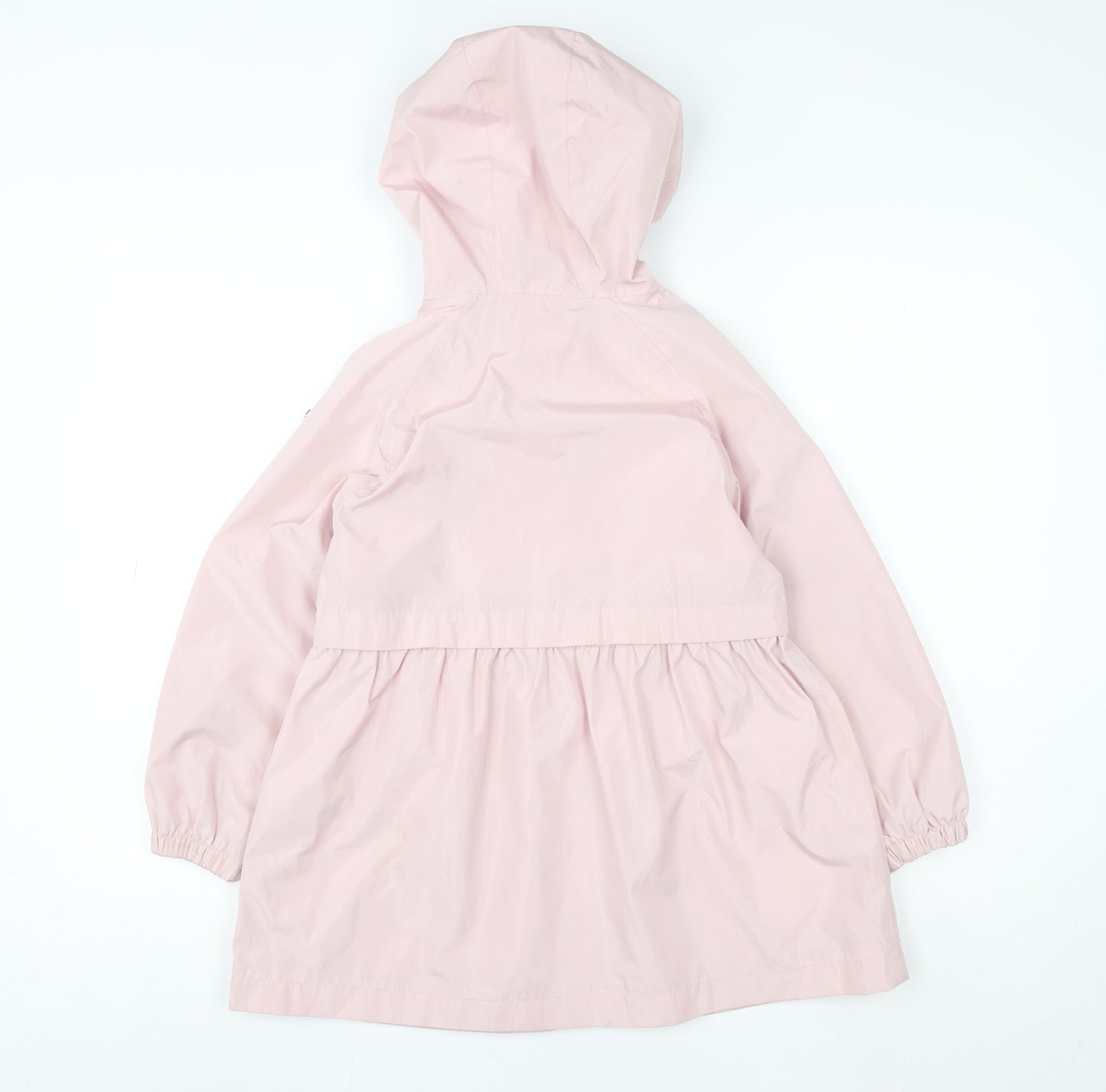 NEXT Girls Pink Hooded Rain Coat 3-4 Years Waterproof Mid-Length Jacket