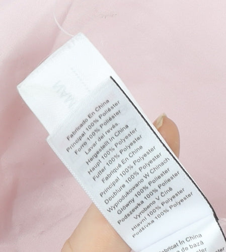 NEXT Girls Pink Hooded Rain Coat 3-4 Years Waterproof Mid-Length Jacket