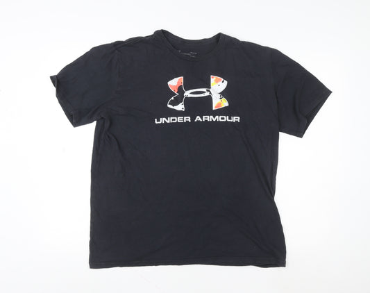 Under Armour Men’s Black HeatGear Graphic Logo Short Sleeve T-Shirt L