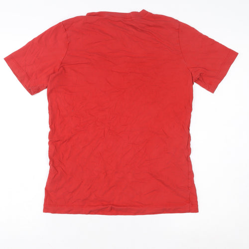 Nike Men's Red XL Crew Neck Cotton Short Sleeve T-Shirt