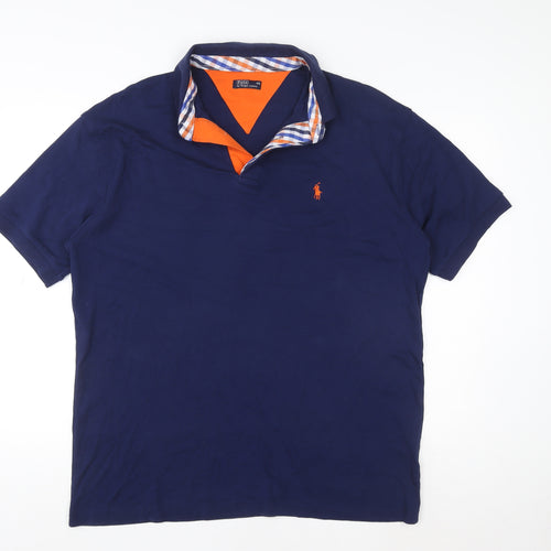 Ralph Lauren Men's Blue 4XL Cotton Polo Shirt Classic Fit