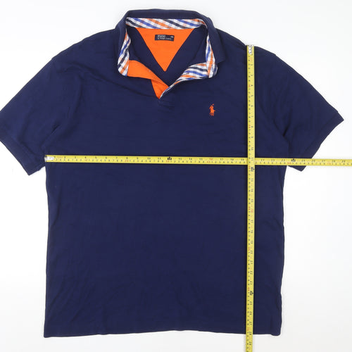 Ralph Lauren Men's Blue 4XL Cotton Polo Shirt Classic Fit