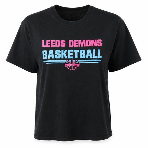 Gildan Women's Black Leeds Demons Basketball Cotton T-Shirt Size M