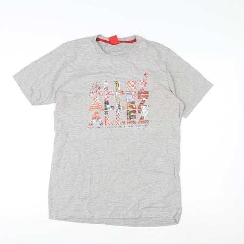 Liverpool FC Men's Grey Graphic Short Sleeve T-Shirt Small