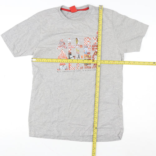 Liverpool FC Men's Grey Graphic Short Sleeve T-Shirt Small