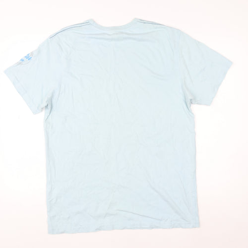 Joe Browns Men's Blue Music Graphic T-Shirt Size L Cotton Crew Neck