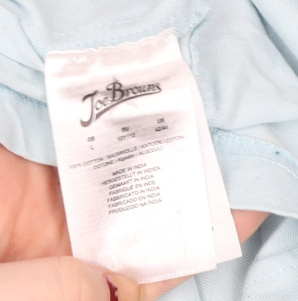 Joe Browns Men's Blue Music Graphic T-Shirt Size L Cotton Crew Neck