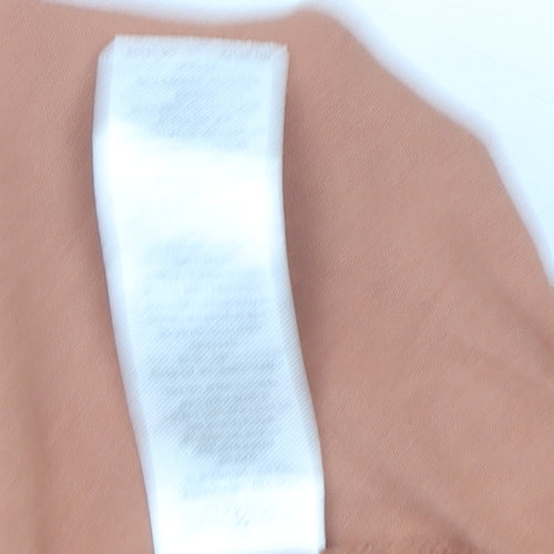 French Connection Womens Brown Relaxed Fit Boat Neck T-Shirt M