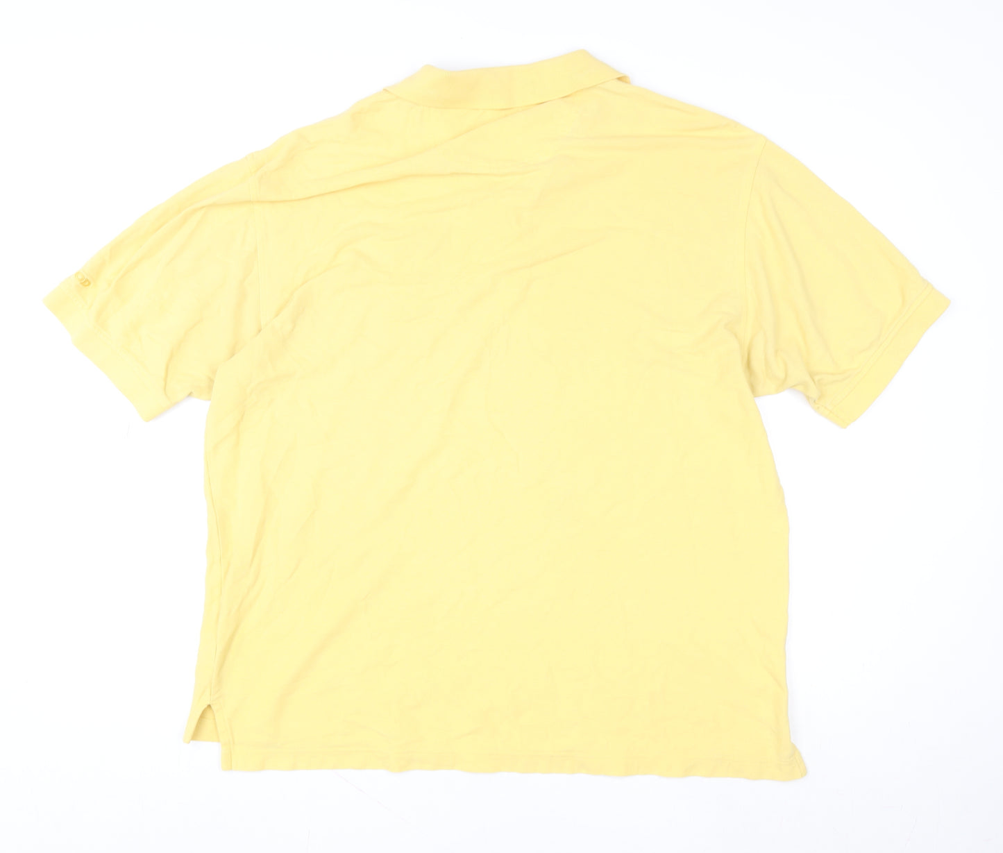 IZOD Men's Yellow Cotton Polo Shirt Size L Short Sleeve Classic Fit
