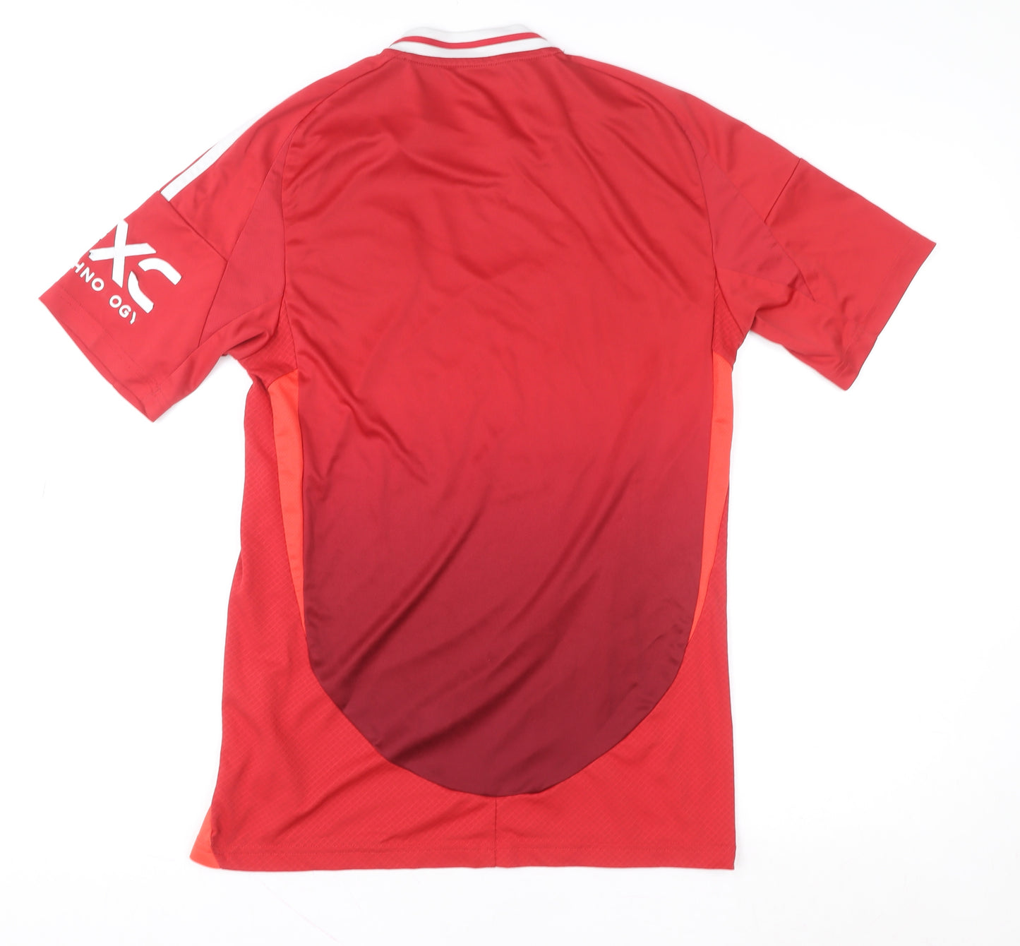 Adidas Men Red Manchester United Slim Fit Football Jersey S