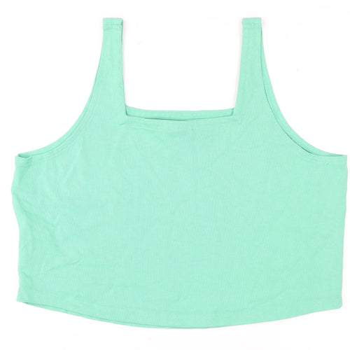Nike Women's Green Cropped Tank Top XL Sports Jersey