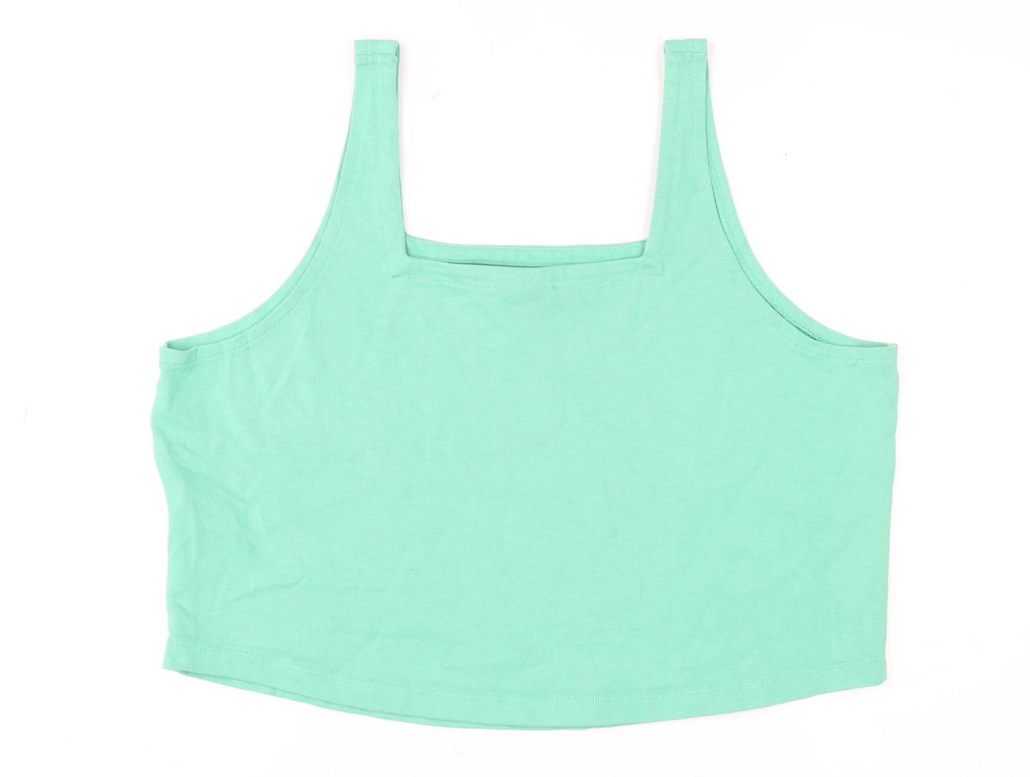Nike Women's Green Cropped Tank Top XL Sports Jersey