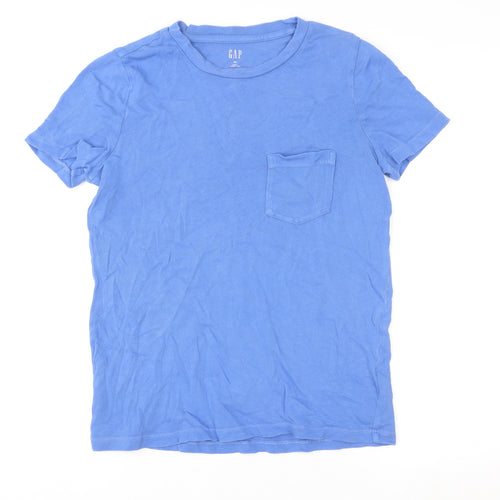 GAP Womens Blue XS Cropped Cotton Jersey T-Shirt