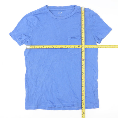 GAP Womens Blue XS Cropped Cotton Jersey T-Shirt