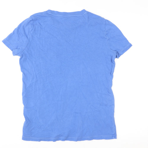 GAP Womens Blue XS Cropped Cotton Jersey T-Shirt