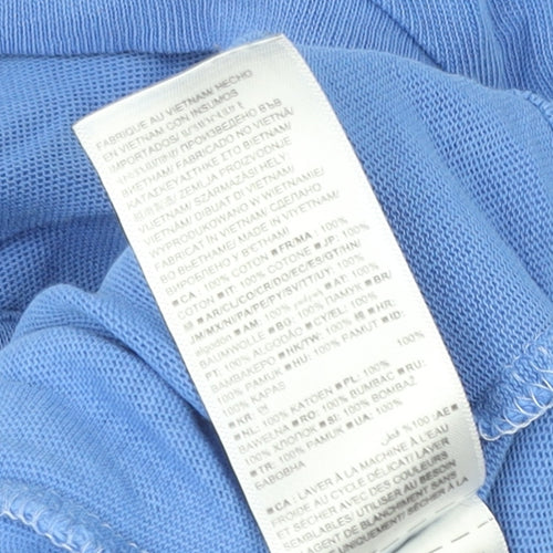 GAP Womens Blue XS Cropped Cotton Jersey T-Shirt