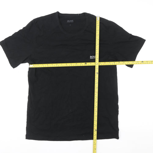 Hugo Boss Men's Black Cotton Crew Neck Short Sleeve T-Shirt XL