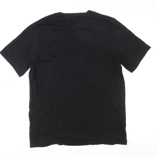 Hugo Boss Men's Black Cotton Crew Neck Short Sleeve T-Shirt XL