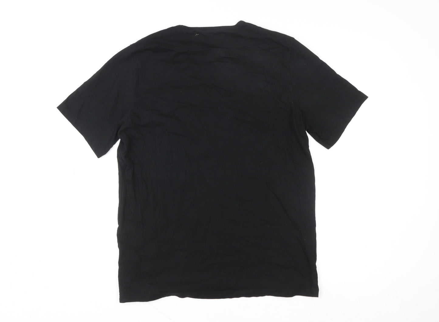 Hugo Boss Men's Black Cotton Crew Neck Short Sleeve T-Shirt XL