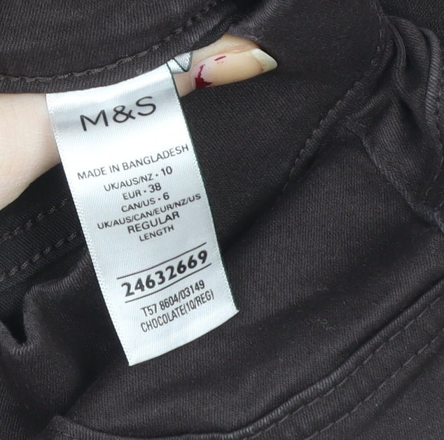Marks and Spencer Women’s Brown Jeggings Size 10 Regular Stretch Cotton