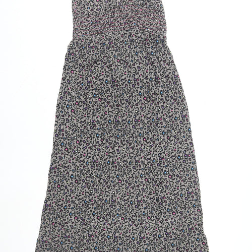 Urban Beach Womens Multicoloured Animal Print Maxi Halter Dress Size 10