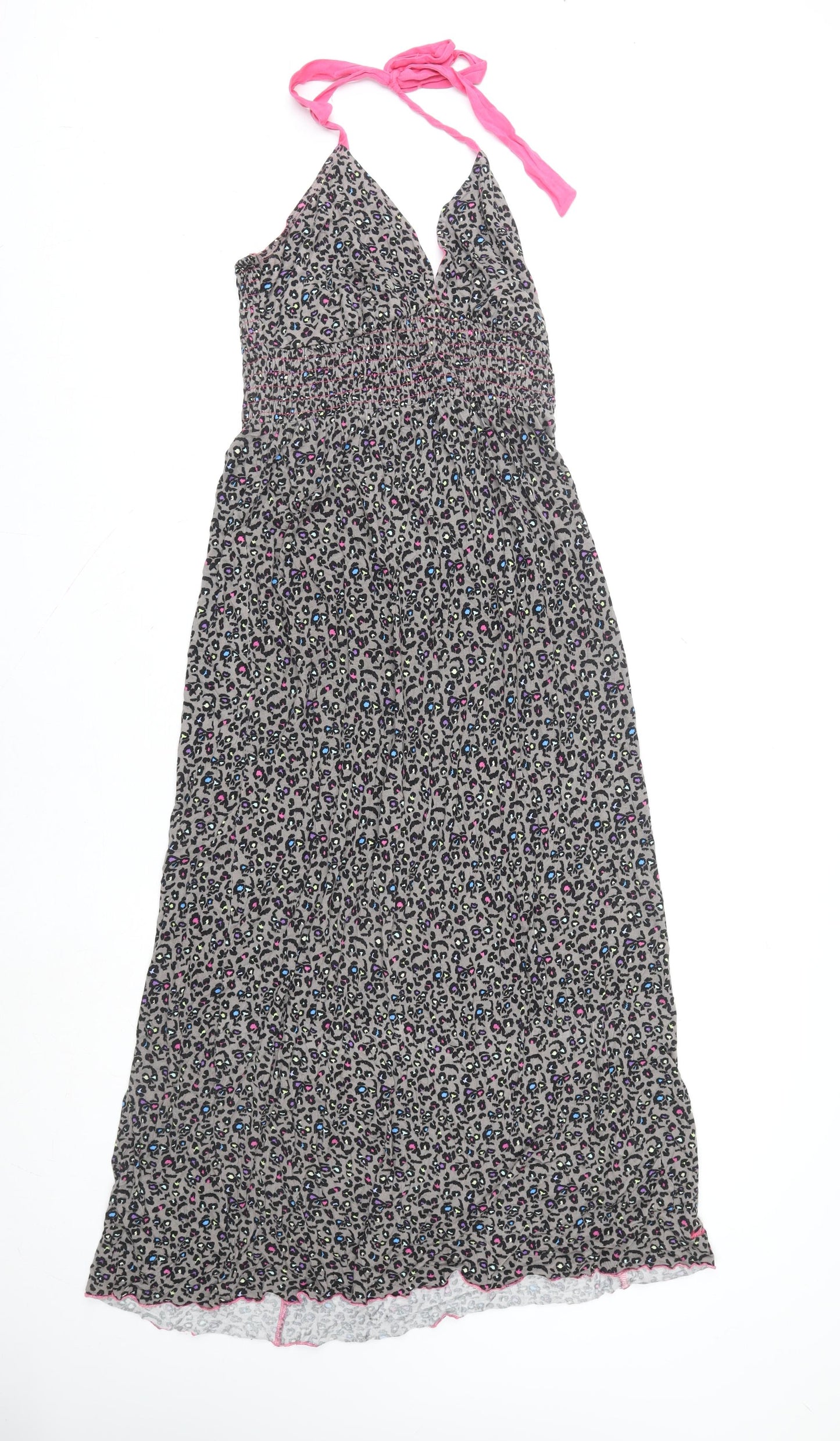 Urban Beach Womens Multicoloured Animal Print Maxi Halter Dress Size 10