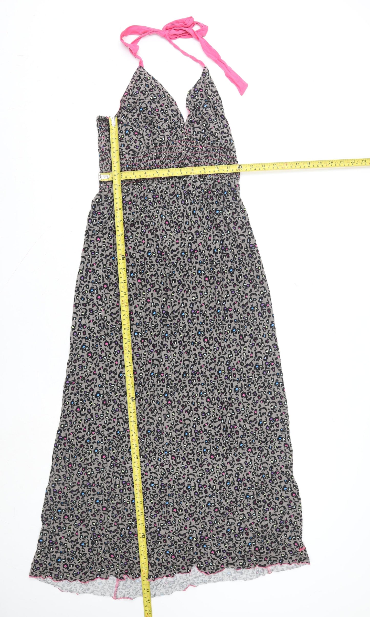 Urban Beach Womens Multicoloured Animal Print Maxi Halter Dress Size 10