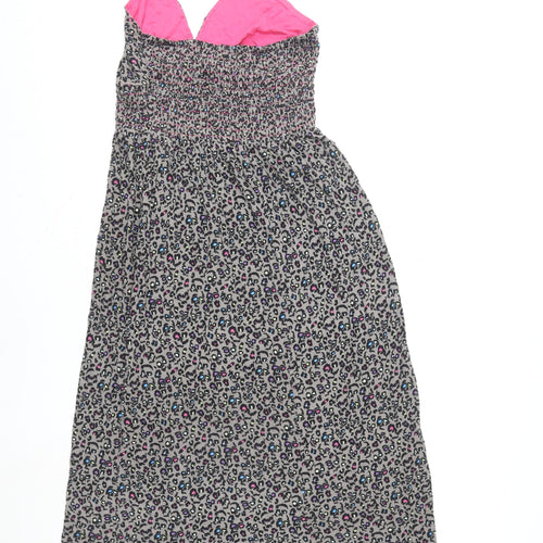 Urban Beach Womens Multicoloured Animal Print Maxi Halter Dress Size 10