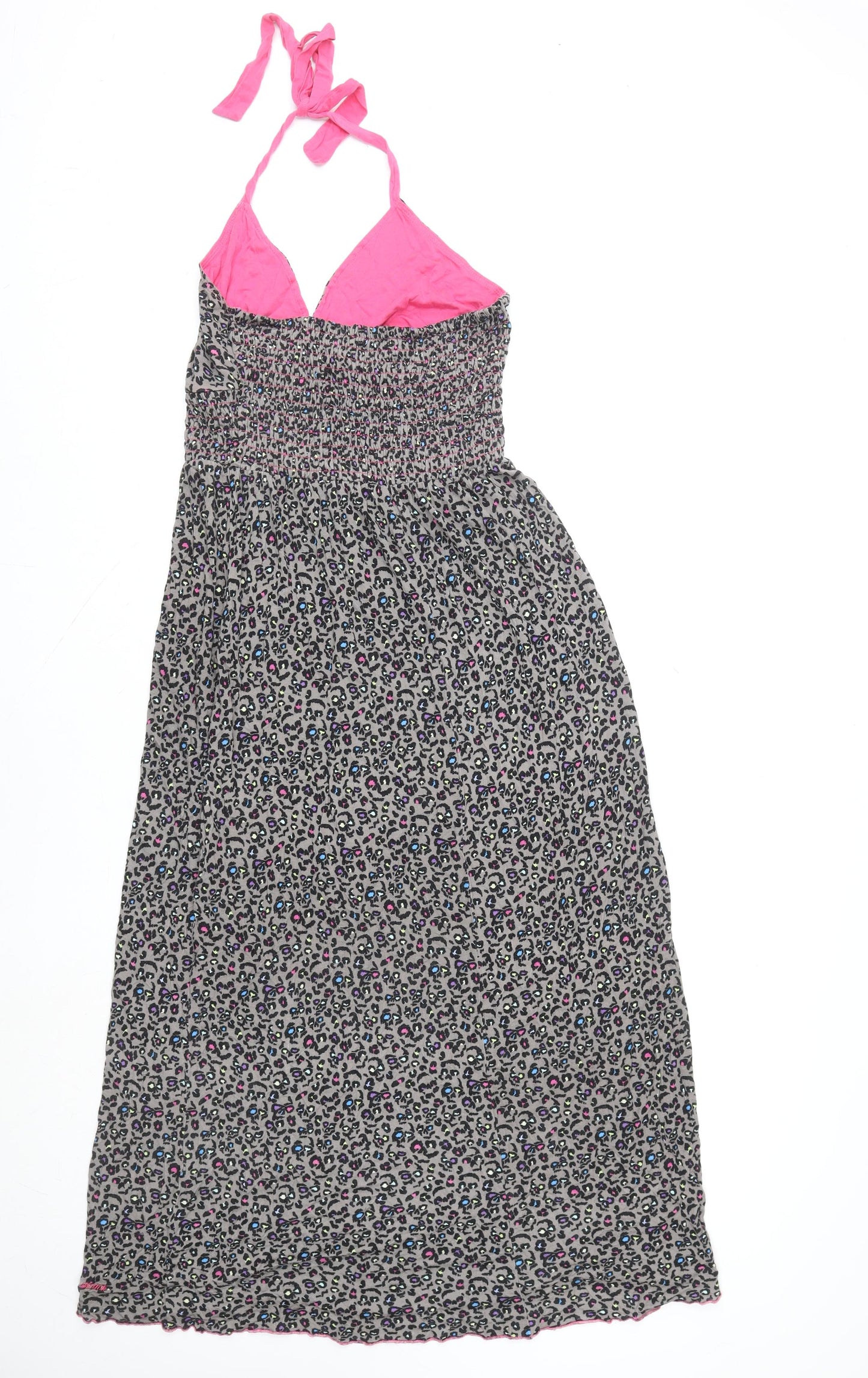 Urban Beach Womens Multicoloured Animal Print Maxi Halter Dress Size 10