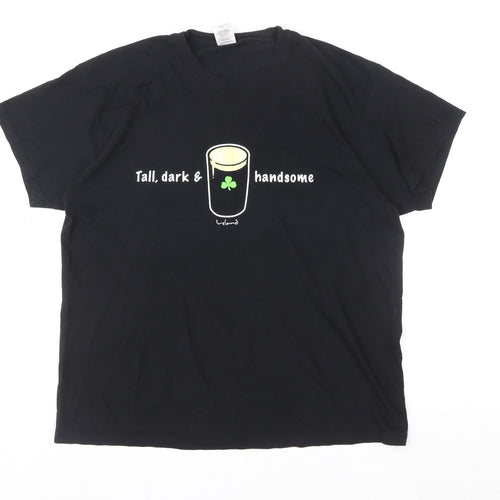 Fruit of the Loom Men's Black L Beer Graphic T-Shirt