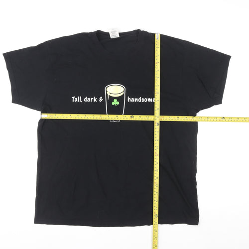 Fruit of the Loom Men's Black L Beer Graphic T-Shirt