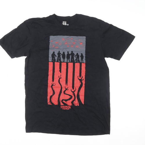 Stranger Things Women's Black Short Sleeve Graphic T-Shirt M