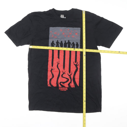 Stranger Things Women's Black Short Sleeve Graphic T-Shirt M