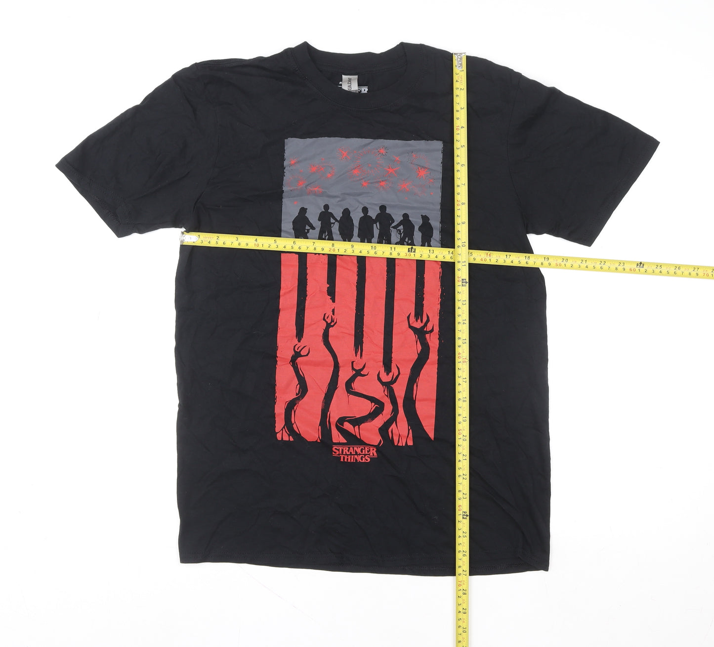 Stranger Things Women's Black Short Sleeve Graphic T-Shirt M