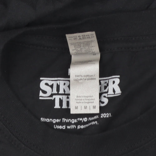 Stranger Things Women's Black Short Sleeve Graphic T-Shirt M